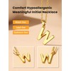 Bestyle Gold Letter W Necklace Capital Letter W Pendant Alphabet