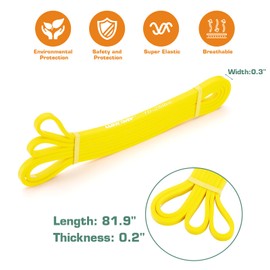 WIKDAY Resistance Bands for Working Out, Exercise Bands, Workout Bands, Pull Up Assistance Bands for Body Stretching Training Physical Therapy Muscle Training for Men & Women Yellow (10-25 lbs)