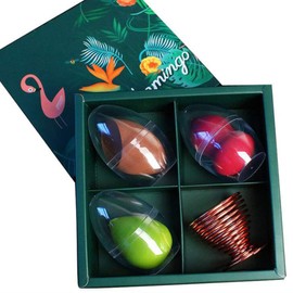 EIAKE Three pieces Makeup Foundation Sponge Tools Cosmetic Puff Set Dry Wet Use flawless sponge with holder case Hydrophilic beauty blender set