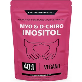 🌸 Inositol 40:1 para Mujer | Myo + D-Quiro Inositol | Fortificado con Zinc, Ácido Fólico, Vitamina D3, Inulina de Agave y Seleniometionina | 150g | 60 porciones | Más allá de las vitaminas 🌿
