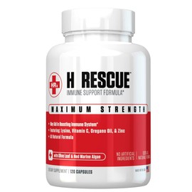 Re+Gen Nutrition H Rescue Immune Support Supplement for Adults, Capsules with Zinc, Vitamin C, L lysine Amino Acid & Oregano Oil for Immunity Health in Men & Women, 120 Capsules