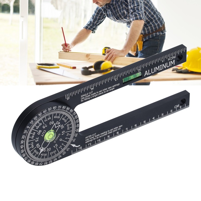 Miter Saw Protractor Metal Angle Measurement Finder Gauge Cutting Guide