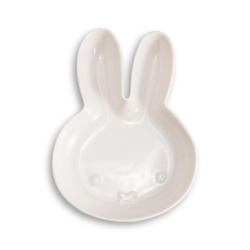COTONOHA Japanese Ceramic Plate, Cute Rabbit-Shaped Small Dish (5.9 x