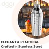 Oggi 23-Ounce Stainless Steel Cocktail Shaker, Silver
