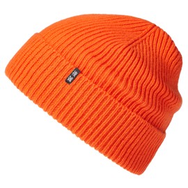 Enter the Complex® Merino Winter Hat - Tao - 100% Merino Wool Beanie, Watch Cap, Knitted Hat, Soft and Elastic, Chunky Knit, Men and Women, orange
