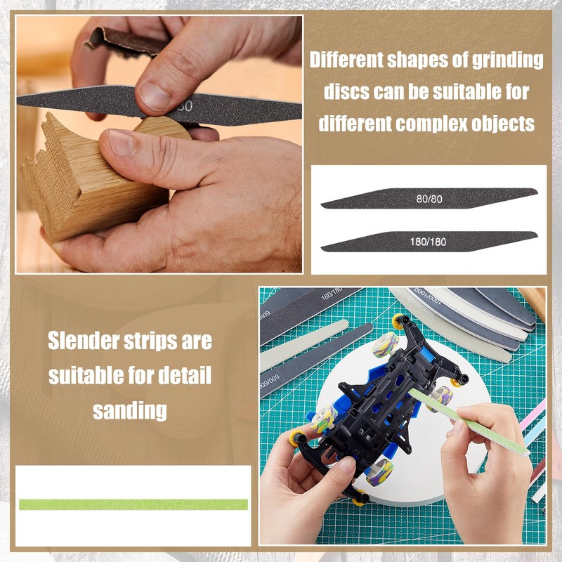 Leriton 70 Pcs Sanding Sticks Set for Plastic Models Includes