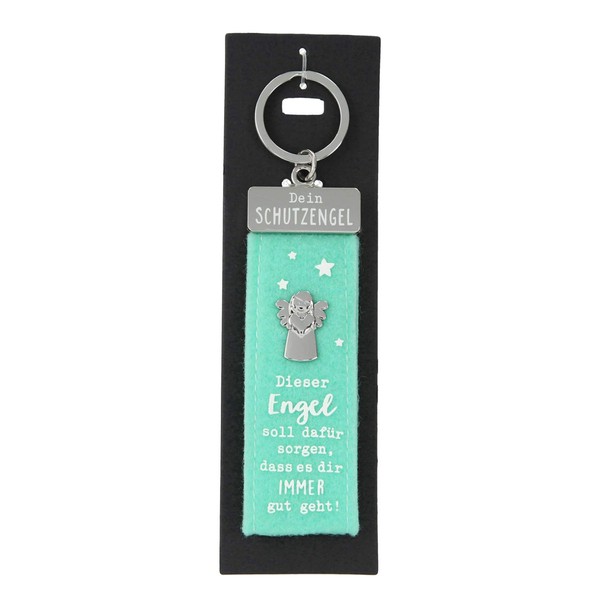 Depesche 10890.006 Felt Key Ring with Guardian Angel and Text