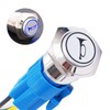 16MM Momentary Push Button Switch, 12V LED Light Stainless Steel