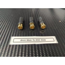 Brushless RC 6.5mm Female 8mm Male Bullet Connector Adapter For Castle XLX2 ESC & 6.5MM Motor