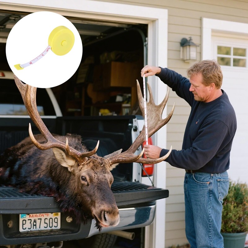 6 PCS Double Scale Antler Measuring Tapes for Deer and