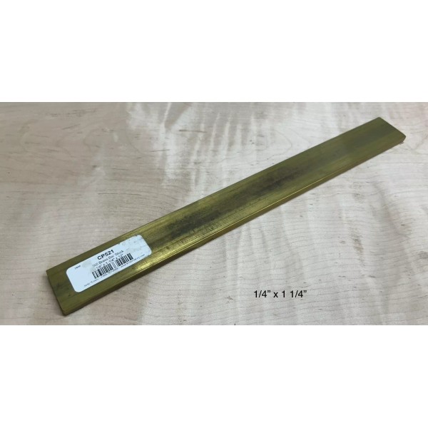 Unbranded C360 Solid Brass Flat Bar Stock 12" long 1/4"