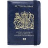 MOIRENTO UK Passport Cover Holders Protector PU Leather Navy Blue