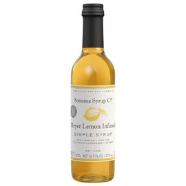 Sonoma Syrup Co Meyer Lemon Infused Simple Syrup 12.7 Fl Oz for Beverages, Cocktails, and Cooking