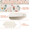96 Pcs Wildflower Party Supplies,Disposable Tableware Set,Include Plates Forks and