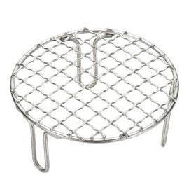 sourcing map 5 Inch Round Cooking Rack, Stainless Steel Canning Racks with Legs, Barbecue Mesh Grill for Baking Cooling Steaming Cookware
