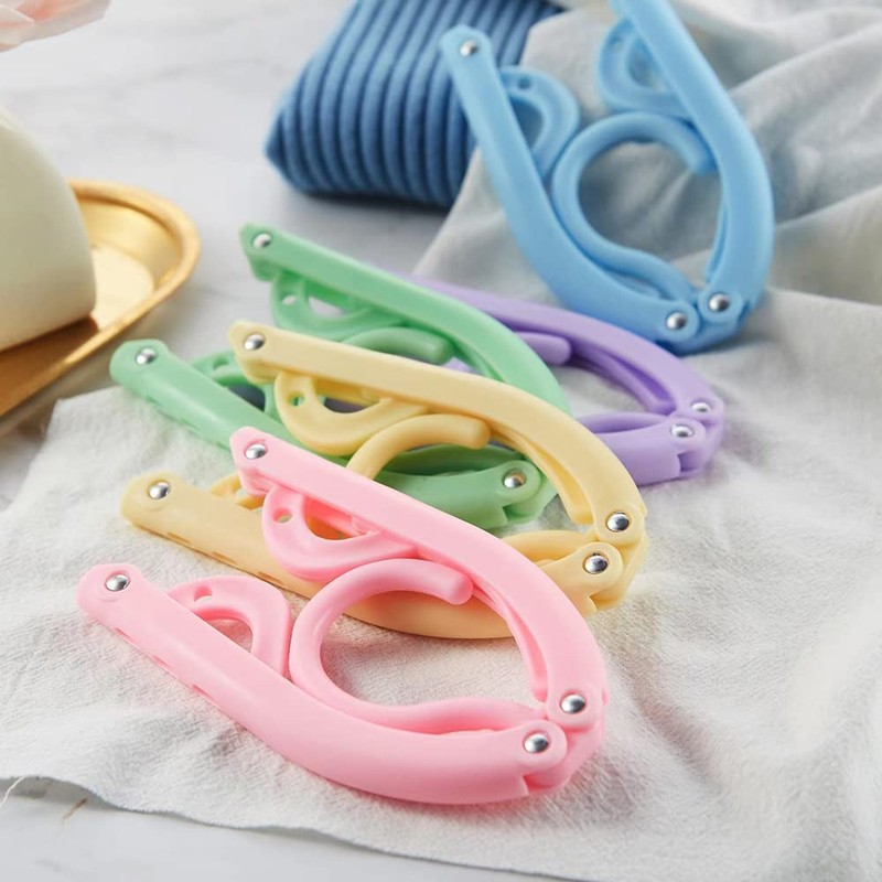 12pcs Travel Folding Hanger Household Multifunctional Portable Hanger