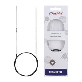 KnitPro 80 cm x 2 mm Nova Fixed Circular Needles, Silver