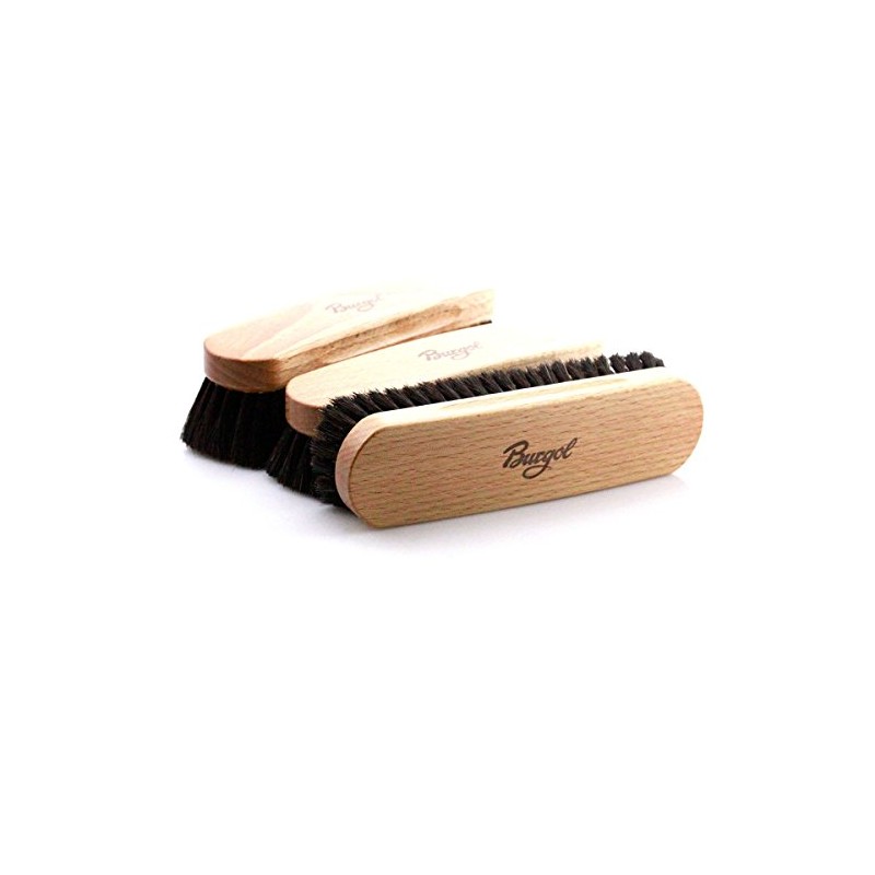 Solitaire Shoe shine brush from 100% Horsehair - black Rosshar,