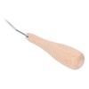 Qcwwy Curved Seam Awl with Wooden Handle for Leather Punch