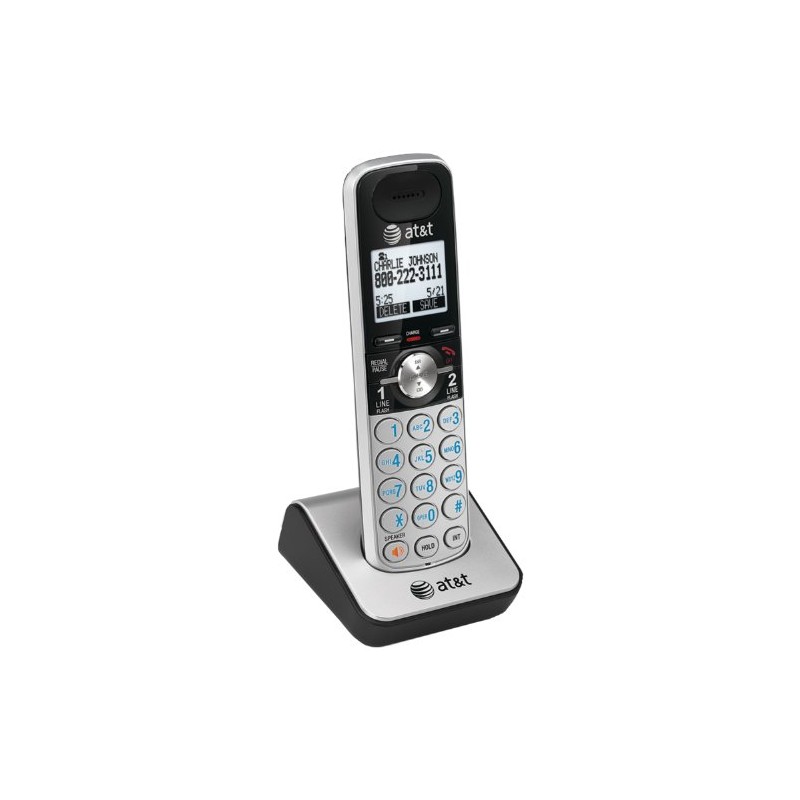 AT&T TL88002 DECT 6.0 Accessory Handset for TL88102, Silver/Black
