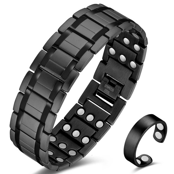 Cigmag Magnetic Bracelet Men Ultra Strength Magnet Titanium Steel Three