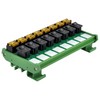 DIN Rail Mount Rocker Switch Module, 10Amp 250VAC/50VDC (8 Channel)
