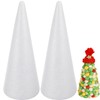 Happyyami 2pcs10cm Polystyrene Balls Christmas Foam Cone White Craft Foam