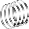 Boao 4 Pieces 8 Inch Adjustable 304 Stainless Steel Duct