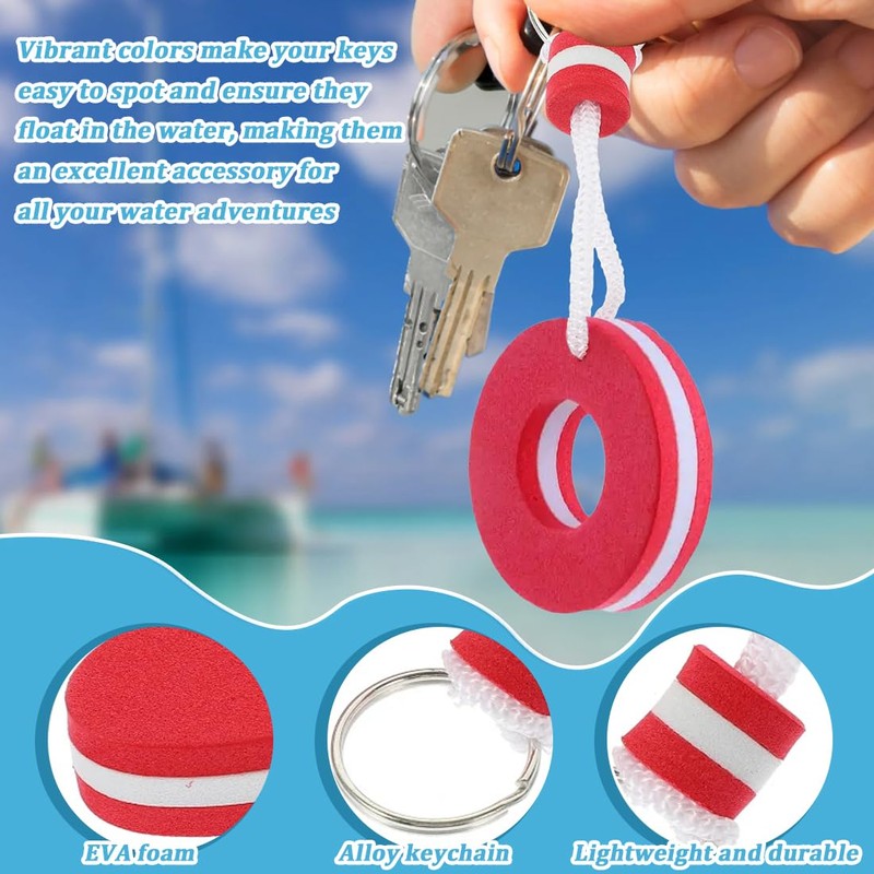Floating Keyring for Boat Keys, Pack of 2 Protects Small