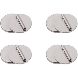 4Pcs Silver Mini Magnetic Brooch Pin Converter,Harm Free Clothing Magnet Buckle Magnet Metal Lapel Pin,Pin Holder Almost Invisible Metal Backs for Shawls Thin Fabric,Safety Pins and Pincushions