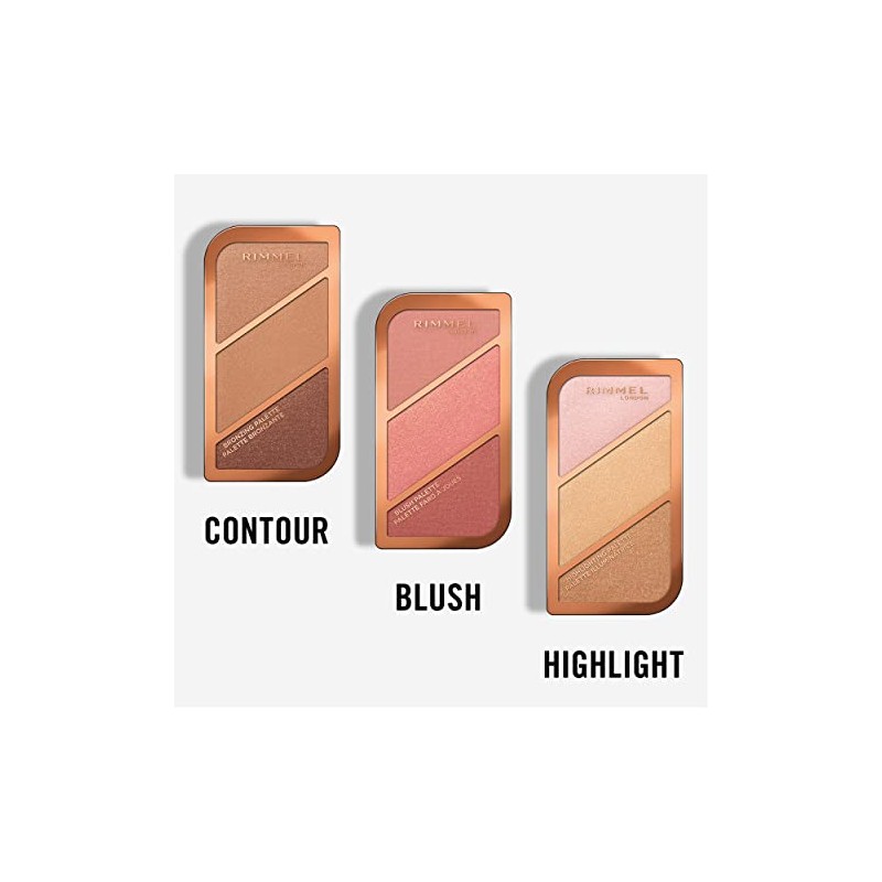 Rimmel Rimmel London Sculpting Highlighter Palette 3-tone, Coral Glow, 18.5