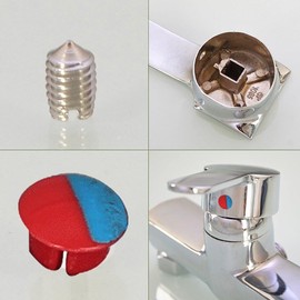 10 Pcs Hot/cold Indicator for Faucets Universal Hot and Cold Signs Buttons for Kitchen Bathroom Sinks Faucets Safety Signs