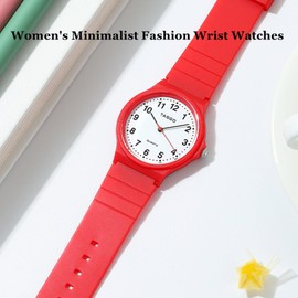 TASGO Women's Minimalist Fashion Wrist Watches, Classic Ladies Quartz Easy Read Watch, Thin/Ultra-Light Waterproof Watches for Women Students Girls Dress Casual