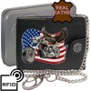 Biker Motorcycle Chopper American USA Flag Flying Bald Eagle Motor