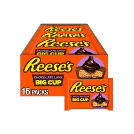 Reese's NEW!REESE'S Big Cup Chocolate Lava Milk Chocolate Peanut Butter Cups 16 Ct 1.4Oz