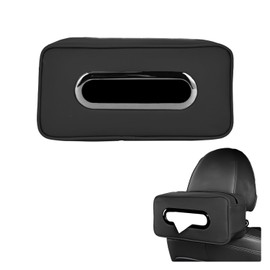 MailiMy Car Tissue Holder for 120-150-Count,Large Tissue Organization,Premium Pu Leather Tissue Box Holder,Travel Tissue Holder with Two Side Pockets,New Car Essentials Accessories(Black)