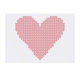 Azeeda 'Gestricktes Herz' Temporäres Tattoo - Hautfreundlicher & Ungiftiger Abziehbild · Wasserfest (TO00076025)