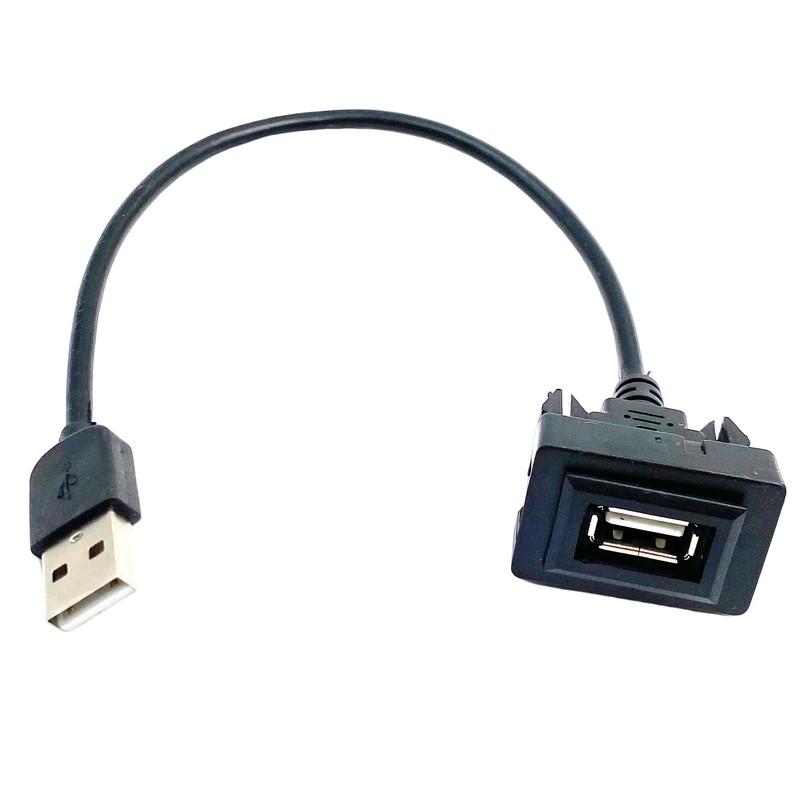 Bstenky 2Pcs Male to Female USB Port Vehicle Power Socket