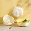 Colander Strainer with Washing Bowl, 2-in-1 Plastic Kitchen Strainer/Colander &