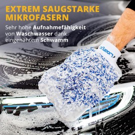 LICARGO® Autowaschhandschuh aus ultraweicher Mikrofaser - extrem saugstark - entfernt hartnäckigen Schmutz mühelos - Waschhandschuh Auto. Mikrofaser Handschuh, Wash Mitt, Auto Handschuh