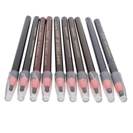 Beavorty 10pcs Eyebrow Pencils Easy to Use Brow Drawing Pens for Women for Professional and Personal Makeup Includes Colors Grey