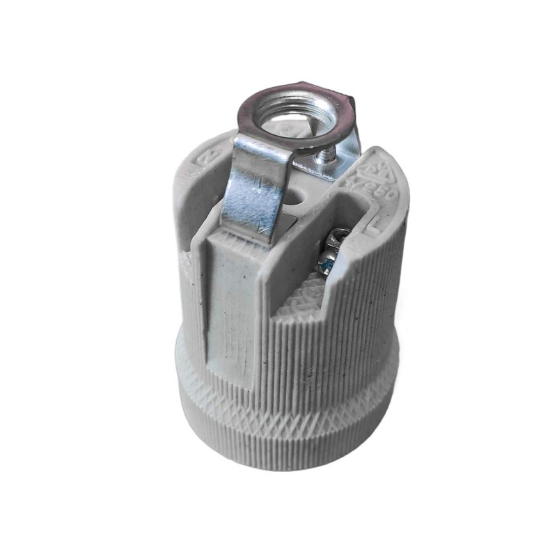 LEDLUX 2 Pcs E27 Ceramic Lamp Holder with Screw Terminals