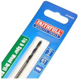 Faithfull Lip & Spur Wood Drillbit 3.0Mm