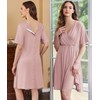 Ekouaer Labor and Delivery Gown for Hospital Short Sleeve Maternity