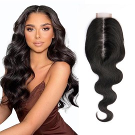 2x6 HD Lace Closure Body Wave Human Hair Lace Closure Kim K Closure Middle Part Closure HD Transparent Body Wave Lace Closure 16 inch