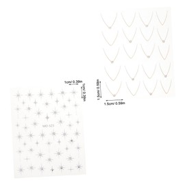 FOMIYES Fashionable Rhinestone Star Nail Art Stickers for Parties French Manicure Strips Glitter for Women