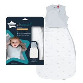 Tommee Tippee All-Season Sleeping Bag for Newborns, The Original Grobag, Developed with Sleep Scientists, Dual-Tog, Hip-Healthy Design, Soft Cotton-Rich Jersey and Aloe-Infused Mesh Fabric, 0-6m