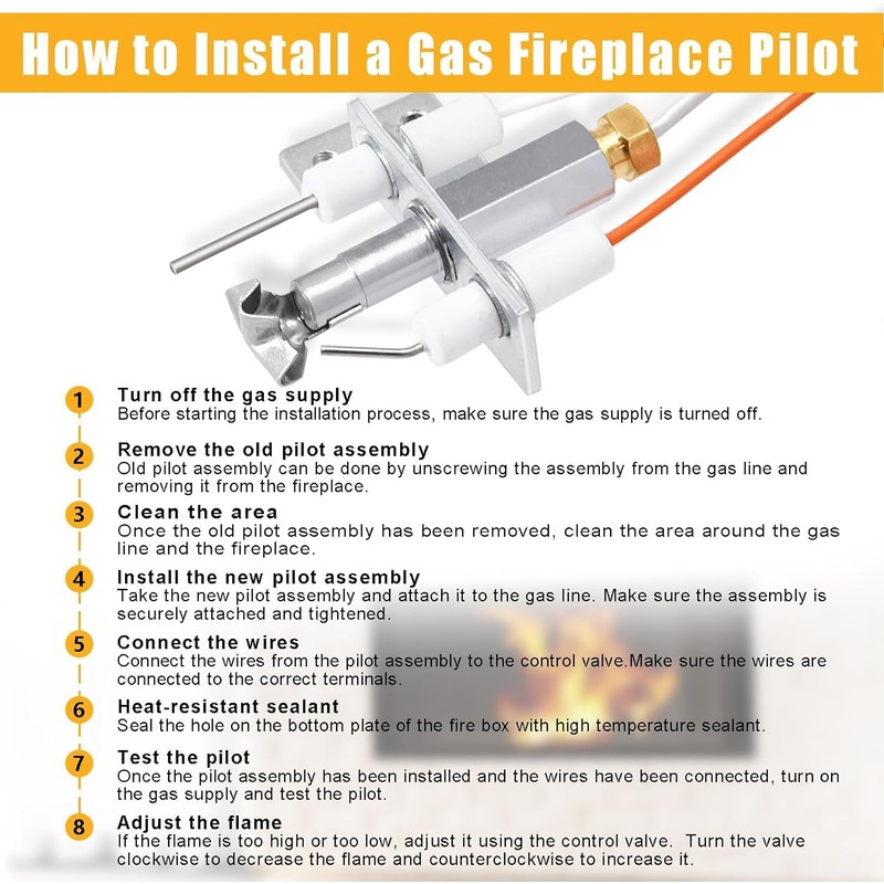Criditpid 4021-731 IPI Propane Gas (LP) Pilot Assembly for Heatilator,