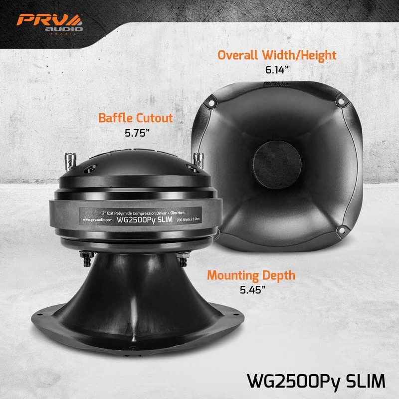 PRV AUDIO WG2500Py Slim 200 Watts 2" Exit Mids &
