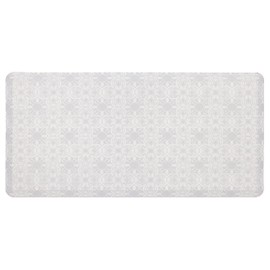 Mohawk Home Anti Fatigue Dri-Pro Deluxe Cushion Mat, Floral Tile Light Grey (1' 8" x 3' 6")